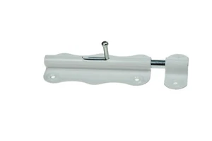 Bolzenriegel Schloßriegel Türriegel Schubriegel 120 mm Schieberiegel Weiß - Bild 1 von 3