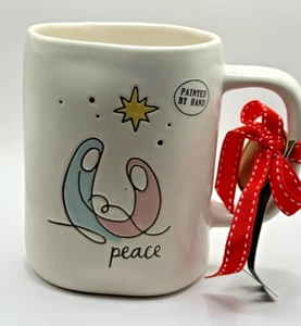 Rae Dunn  NEW WITH TAGS Mary Joseph & Baby Jesus PEACE MUG - Picture 1 of 6