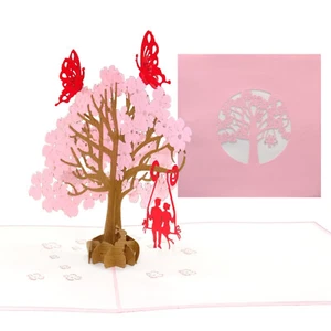 Pop Up Karte "Butterflies in Love" edle 3D Hochzeitskarte & Einladungskarte  - Bild 1 von 8