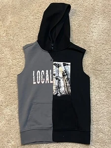 Art Class Youth Boys hooded sleeveless sweatshirt Graphic Black/gray Med 8/10 - Picture 1 of 5