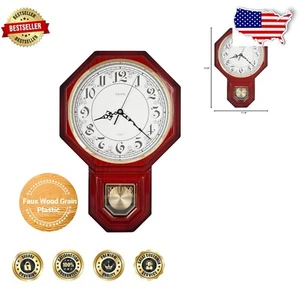 Elegant Analog Pendulum Clock with Westminster Melody - Antique Red Mahogany - Picture 1 of 3