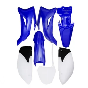 BLUE WHITE BODY PLASTICS FENDER KIT for TTR110 Pit BIKE YAMAHA 125CC Atomik - Picture 1 of 5