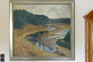 Ölgemälde   "Krumme Lanke"   Berlin 1869 - Bild 1 von 7