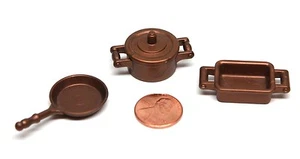 Playmobil Victorian Dollhouse Kitchen "Copper" Cookware Frying Pan Pot Dish 5322 - Picture 1 of 1
