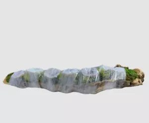 T&C Floral Company Preserved Moss & Geodes Wood Log Hand Carved Centerpiece 36" - Picture 1 of 7