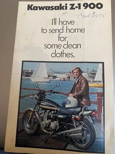 1975 Kawasaki Z1 900 Dealer Motorcycle Sales Brochure - Picture 1 of 4