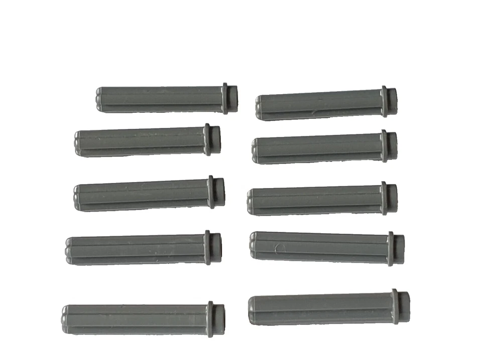 10x Lego Technic Kreuz Achse 3 L mit Stopper #6587 dunkel Grau - Bild 1 von 1