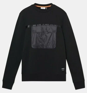 WeSC unisex miles utility crewneck Sweatshirt black 2XL/3XL/7 j411488999 - Picture 1 of 2