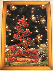 Vintage 10,5" Dekoracja choinkowa Czerwona ostrokrzewowa Spiralna winorośl Drzewo jagodowe