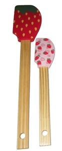 TROPICAL Silicone Spatula's ~STRAWBERRIES~ 11.25" & 7.67" - Picture 1 of 2