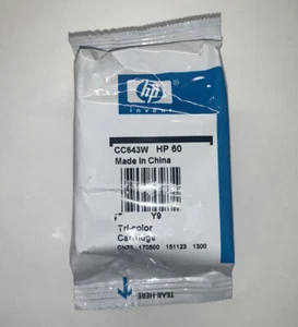 Genuine HP 60 CC643W Tri-Color Ink Cartridge - No Box - New - Picture 1 of 4