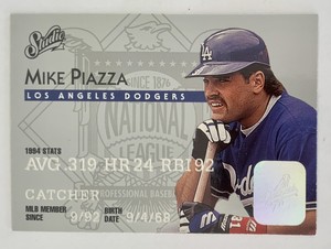 1995 Studio Baseball Mike Piazza #4 - Los Angeles Dodgers