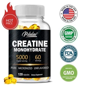 Monohidrato de Creatina 5000mg – Aumenta Masa Muscular, Resistencia Y Rendimiento - Imagen 1 de 13