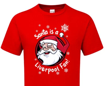 MATCH DAY EXPERIENCE ONLINE Kinder Weihnachtsmann ist ein Liverpool Fan! Fanmade Weihnachten Tshirt KINDER