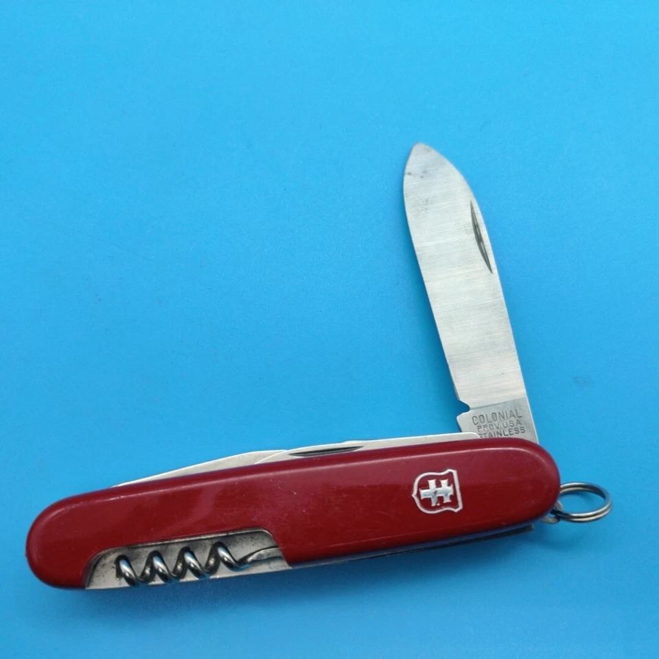 Navaja de bolsillo vintage colonial prov usa deportista cuchillo múltiple Foto 1 de 4