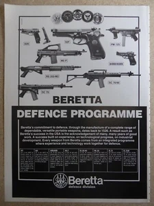 1986-1988 PUB BERETTA DEFENCE SC 70 93R 92F PM 12S USAF USMC NAVY ORIGINAL ANZEIGE - Bild 1 von 1