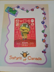 Grams #211 Animal Crossing Amiibo Card Authentic Never Scanned - Picture 1 of 3