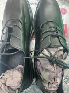 Men's FASHION Classic Dress Lace Up Shoes, Leather Lined, Heel Pad Design BLACK - Picture 1 of 13