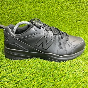 New Balance 608v5 Para Hombres Talla 8 Negro Atlético Cuero Zapatos para Caminar Tenis - Imagen 1 de 10