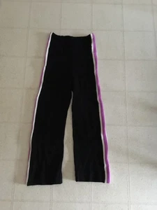 Vtg Arctic Cat Arcticwear Knit Pants Black W/Purple And White Stripes L 16 - Picture 1 of 5
