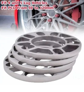 4PCS 5mm Universal Wheel Spacers fit 4 & 5 LUG 4x100 4x110 5x110 5x114.3 5x120 - Picture 1 of 5