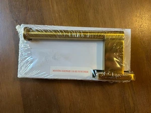 Restoration Hardware Modern Tissue Holder Toliet Paper Lacquered Brass Gold - Picture 1 of 4