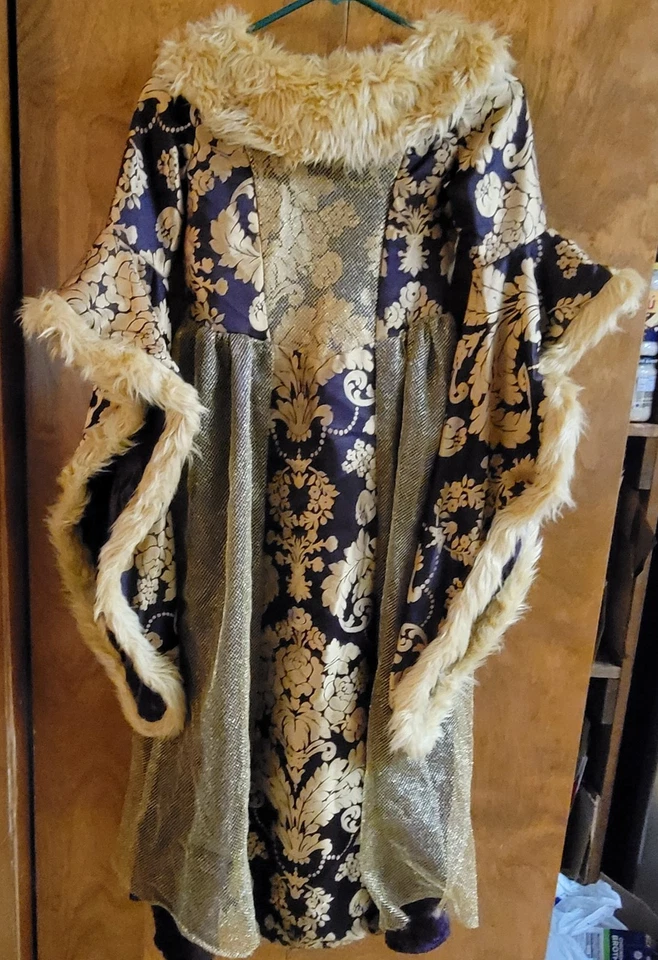 CHASING FIREFLIES GIRLS 8 PURPLE MEDIEVAL PRINCESS QUEEN COSTUME DRESS  - Image 1 of 4