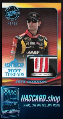2009 Press Pass Premium #HT-JG Jeff Gordon Hot Threads #/99 - Image 1 of 2