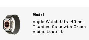 Apple Watch Ultra 1ère génération GPS et cellulaire 49 mm - Titane - Peu utilisée - Photo 1 sur 1