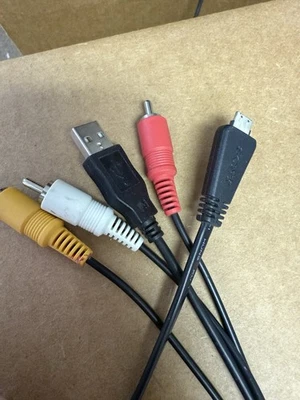audio/video + USB cable comp w/Sony Cyber-shot DSC-W570 camera (56”) - Image 1 of 2