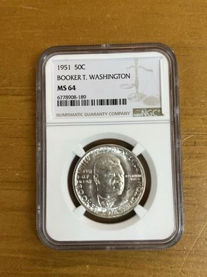 1951 50C Booker T Washington MS64 NGC - Image 1 of 4
