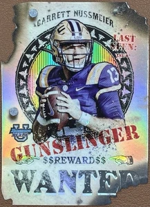 2024 Bowman's Best U - Garrett Nussmeier - Gunslingers & Bandits Die-Cut (RC) - Picture 1 of 4