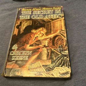 Nancy Drew #21 Das Geheimnis im alten Dachboden 1944 Carolyn Keene blau/orange früh - Bild 1 von 4