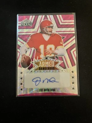 2024 Leaf Metal Armed and Dangerous Joe Montana Auto #AD-JM3 /4 - Image 1 of 2