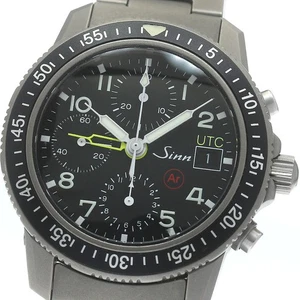 Orologio Uomo Automatico Sinn 103.TI.AR.UTC Day-Date Cronografo Quadrante Nero_871496 - Foto 1 di 7