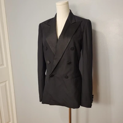 Ralph Lauren Purple Label Callahan Wool Barathea Tuxedo Jacket Womens 6 $2990 - Image 1 of 4