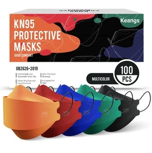 Keangs KN95 Face Masks 100 Pack, Breathable, Protective for Adults. Free S&H - Picture 1 of 1
