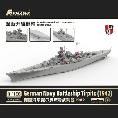 Flyhawk FH1133S 1/700 German Navy Battleship Tirpitz(1942) Deluxe Edition Kit