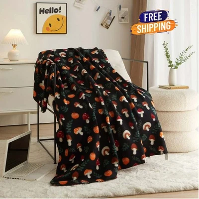Mainstays Mushroom Fleece Throw Blanket 50x60 Soft Warm Cozy Recycled Polyester