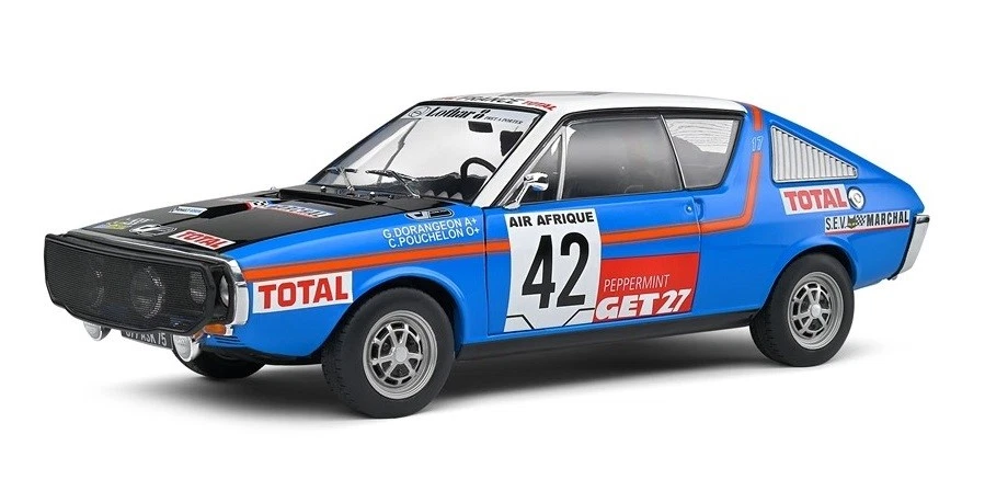 SOLIDO, RENAULT 17 #42 Rally di Abidjan Nice POUCHELON/ORANGEON, 1/18,  SOL18... - Immagine 1 di 1