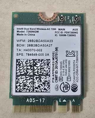 Intel 7260NGW Intel Dual Band WLAN + Bluetooth Combo  Ref00365 - Image 1 of 2