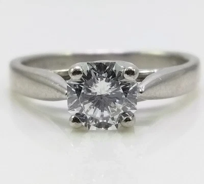 Platinum Zale's Octillion Cut Diamond Solitaire Engagement Ring Size 4.5 FZZ - Image 1 of 4