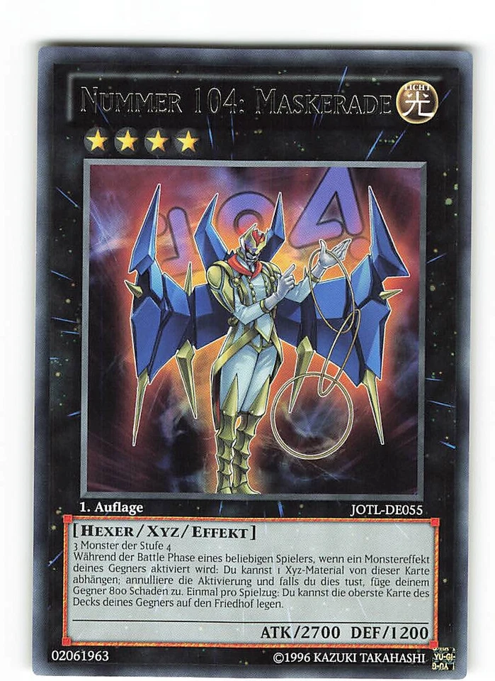 Yugioh NUMMER 104: MASKERADE , jotl-de055 Rare deutsch Excellent  - Bild 1 von 2