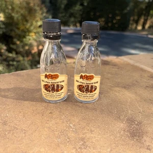 Paar leere Cracker Barrel Glas 1,5 Sirup Flaschen - Bild 1 von 2