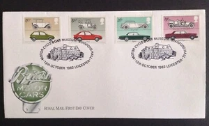 GB 1982 British Motor Cars Set on Unaddressed First Day Cover, Stanford Hall SHS - Picture 1 of 1