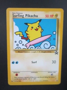 TARJETA POKEMON SURF PIKACHU BLACK STAR PROMO 28 NO HOLO NUNCA JUGADA CASI NUEVA- - Imagen 1 de 3