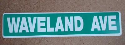 WAVELAND AVE Chicago Cubs MLB Baseball Street Sign - Image 1 of 3