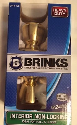 Сверхпрочный дверной тюльпан Brinks для прихожей шкафа из полированной латуни 2114-105 - Изображение 1 из 4