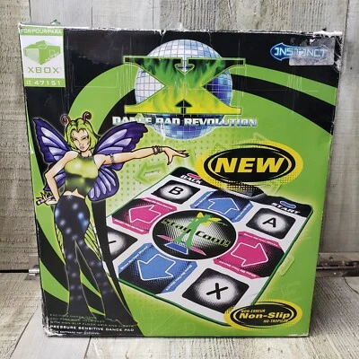 XBOX Dance Pad Revolution Instinct Wired Controller Non-Slip 2004 New In Box - Image 1 of 4