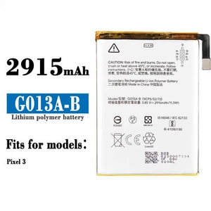 Google Pixel 3 G013A-B de remplacement G013A 2915mAh 3,85V - Photo 1 sur 4